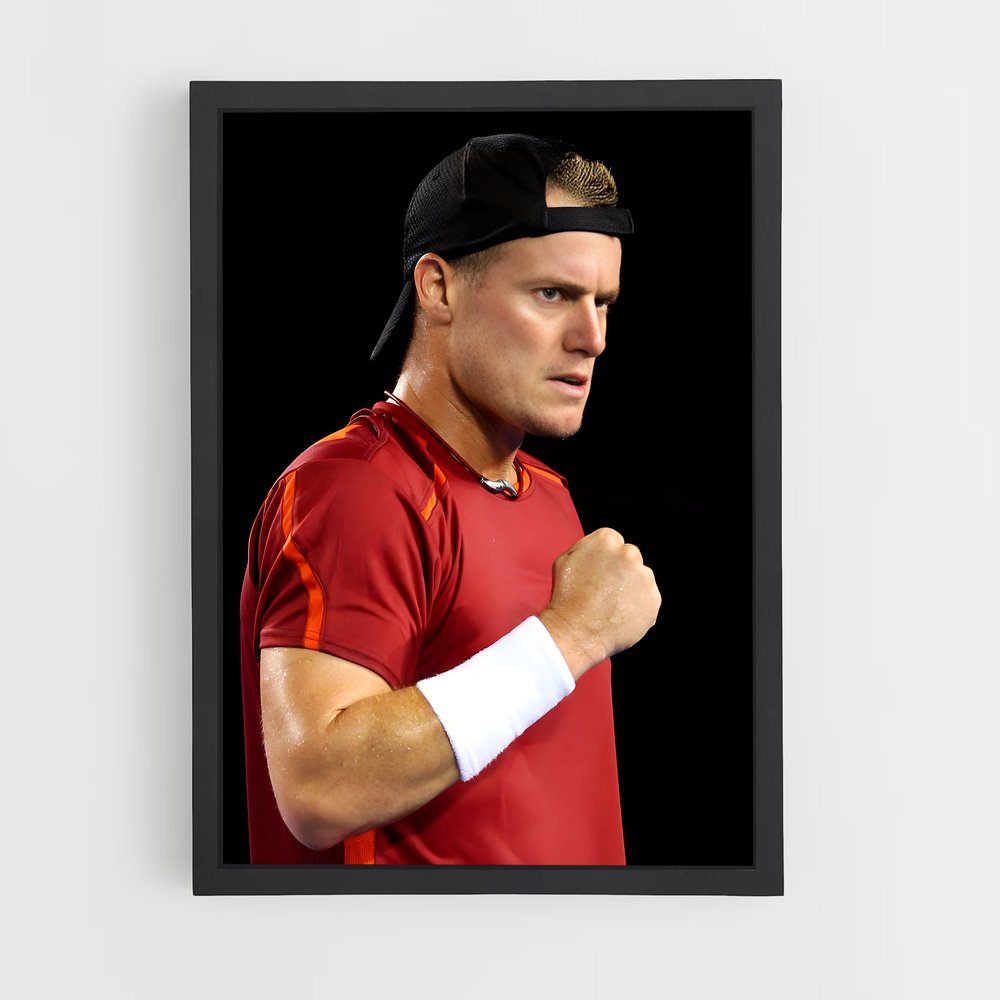 Poster Lleyton en Rouge – affiche Tennis (vue 2)